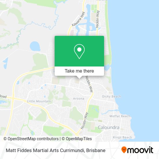 Matt Fiddes Martial Arts Currimundi map
