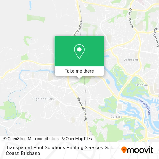 Transparent Print Solutions Printing Services Gold Coast map