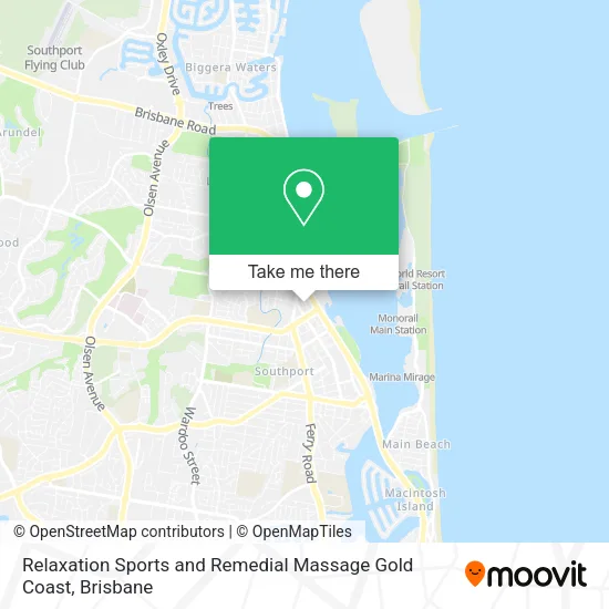 Relaxation Sports and Remedial Massage Gold Coast map