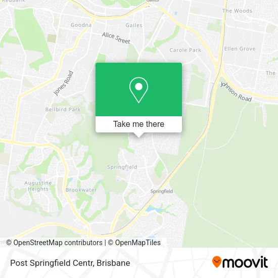 Post Springfield Centr map