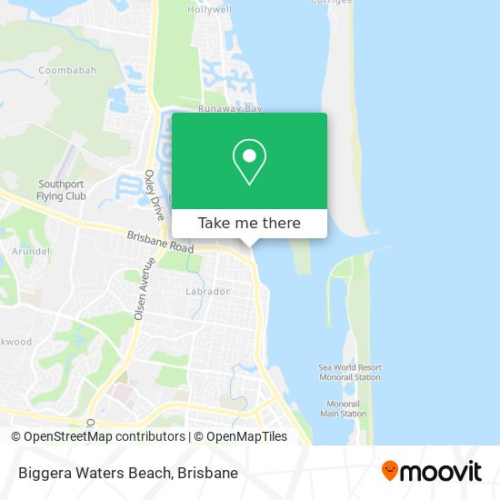 Biggera Waters Beach map