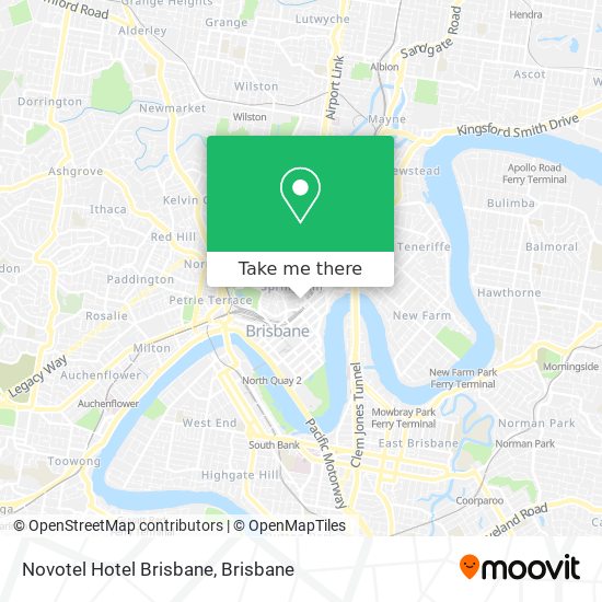 Novotel Hotel Brisbane map