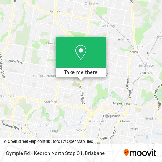 Gympie Rd - Kedron North Stop 31 map