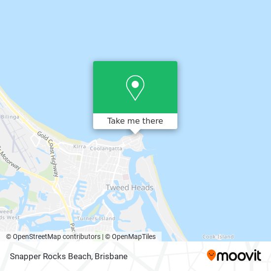 Mapa Snapper Rocks Beach