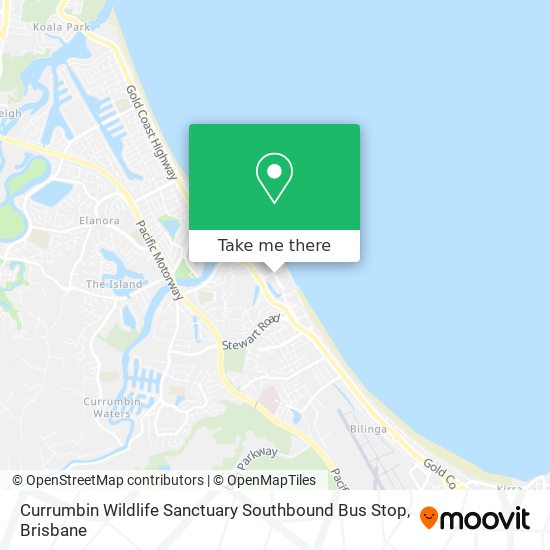 Currumbin Wildlife Sanctuary Southbound Bus Stop map
