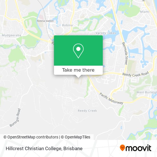 Hillcrest Christian College map