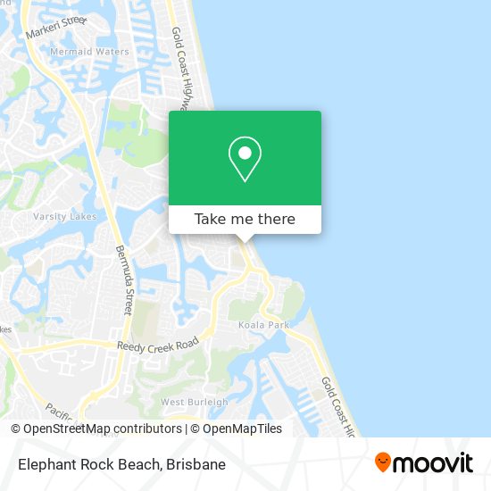 Elephant Rock Beach map