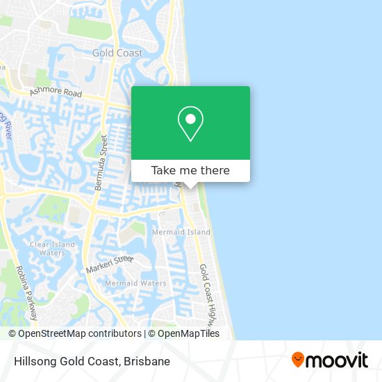 Mapa Hillsong Gold Coast