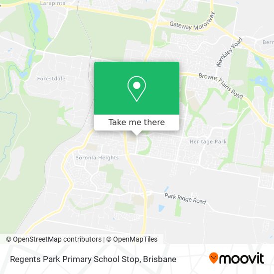 Mapa Regents Park Primary School Stop