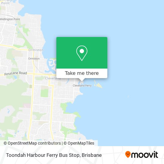 Toondah Harbour Ferry Bus Stop map