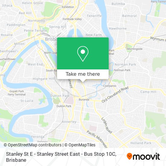 Stanley St E - Stanley Street East - Bus Stop 10C map