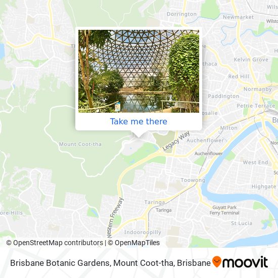 Brisbane Botanic Gardens, Mount Coot-tha map