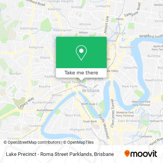 Lake Precinct - Roma Street Parklands map