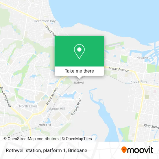 Mapa Rothwell station, platform 1