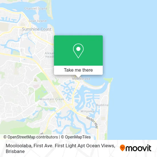 Mapa Mooloolaba, First Ave. First Light Apt Ocean Views