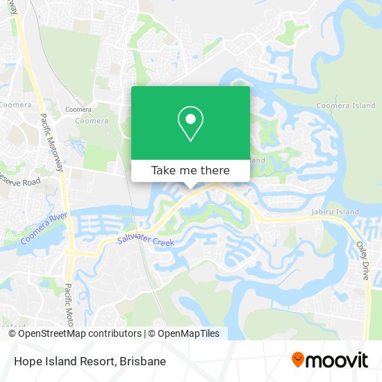 Hope Island Resort map