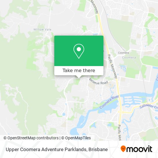 Upper Coomera Adventure Parklands map