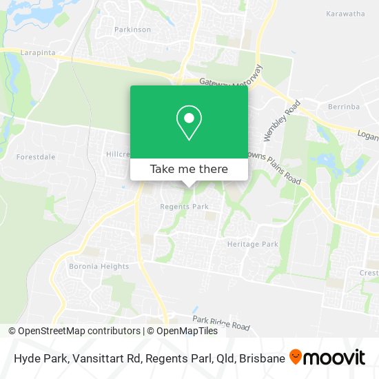 Hyde Park, Vansittart Rd, Regents Parl, Qld map