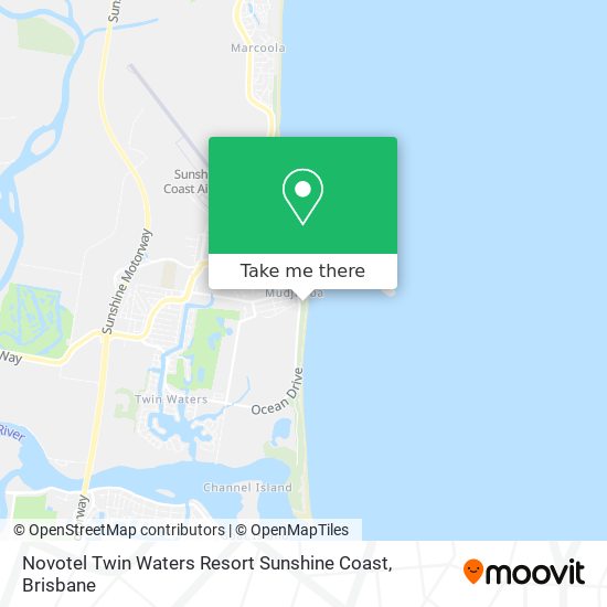 Novotel Twin Waters Resort Sunshine Coast map