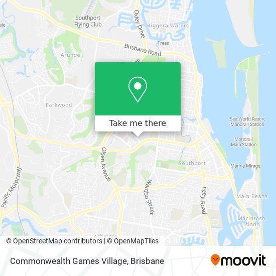 Commonwealth Games Village map