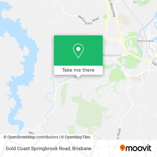Gold Coast Springbrook Road map