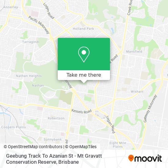 Mapa Geebung Track To Azanian St - Mt Gravatt Conservation Reserve