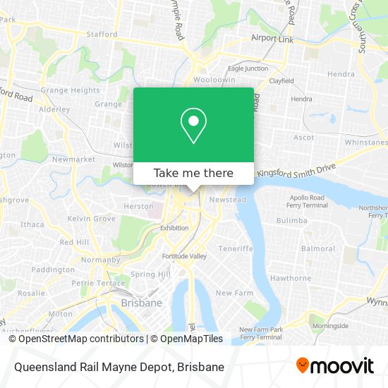 Queensland Rail Mayne Depot map