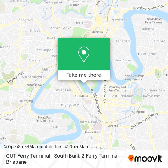 QUT Ferry Terminal - South Bank 2 Ferry Terminal map