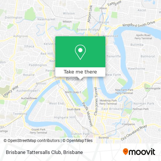 Brisbane Tattersalls Club map