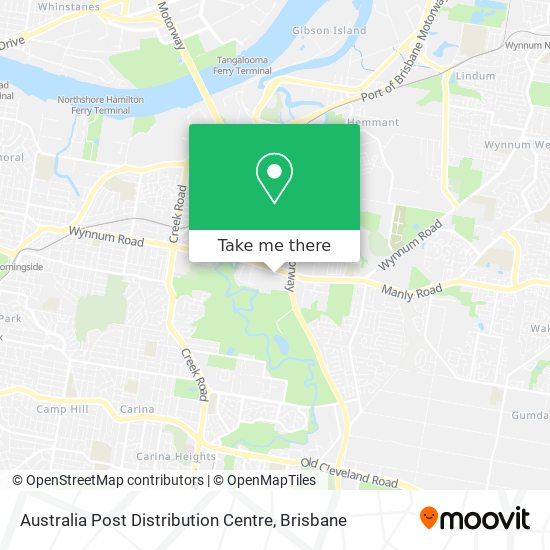 Mapa Australia Post Distribution Centre