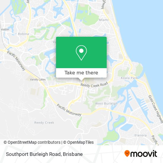 Southport Burleigh Road map