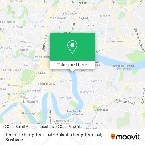 Teneriffe Ferry Terminal - Bulimba Ferry Terminal map
