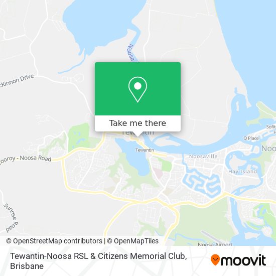 Mapa Tewantin-Noosa RSL & Citizens Memorial Club