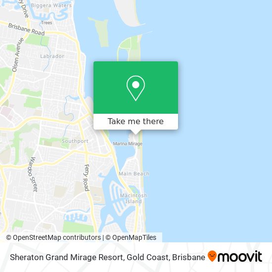 Mapa Sheraton Grand Mirage Resort, Gold Coast