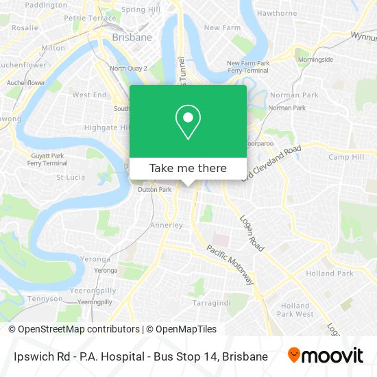 Ipswich Rd - P.A. Hospital - Bus Stop 14 map