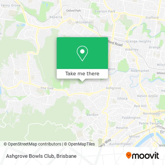 Ashgrove Bowls Club map