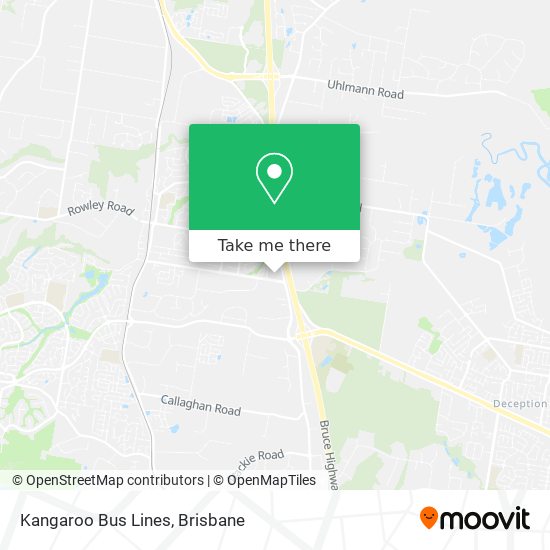 Kangaroo Bus Lines map