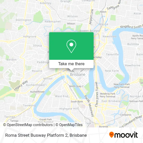 Roma Street Busway Platform 2 map