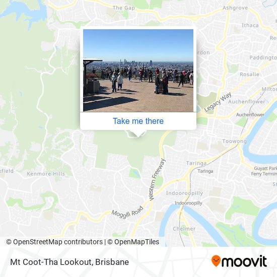 Mt Coot-Tha Lookout map