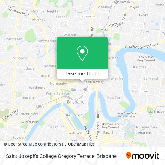 Saint Joseph's College Gregory Terrace map