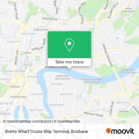 Mapa Bretts Wharf Cruise Ship Terminal