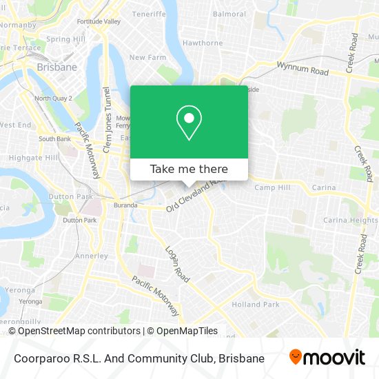 Coorparoo R.S.L. And Community Club map