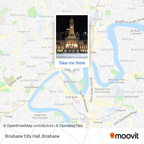 Mapa Brisbane City Hall