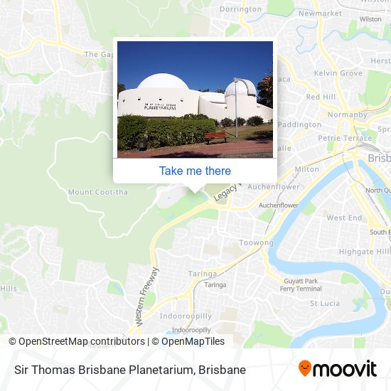 Sir Thomas Brisbane Planetarium map