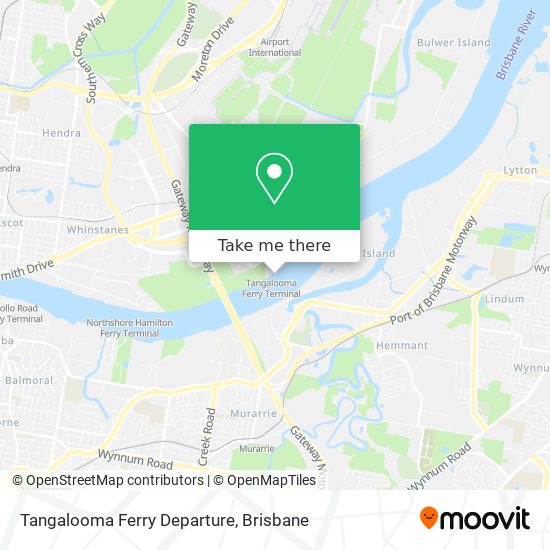 Mapa Tangalooma Ferry Departure