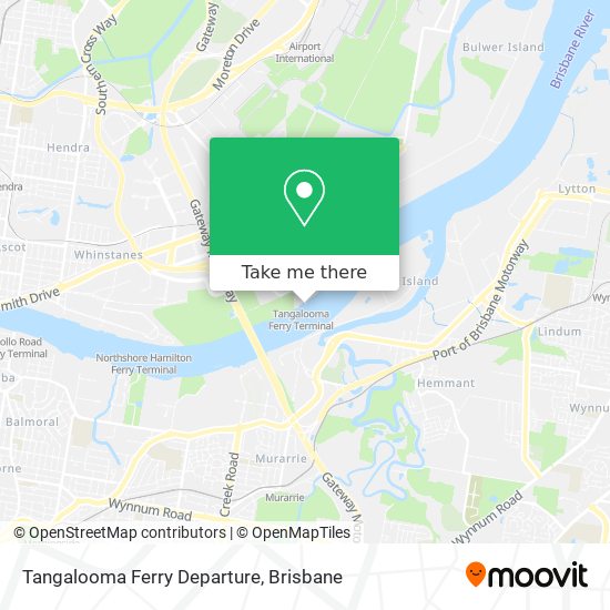 Tangalooma Ferry Departure map