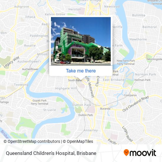 Mapa Queensland Children's Hospital