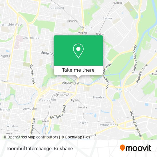 Toombul Interchange map