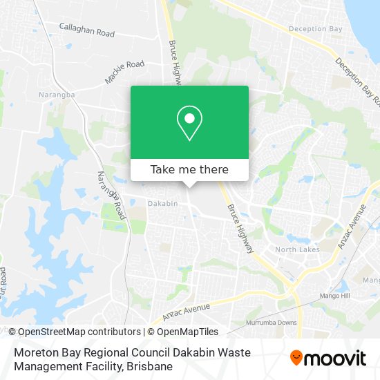 Moreton Bay Regional Council Dakabin Waste Management Facility map