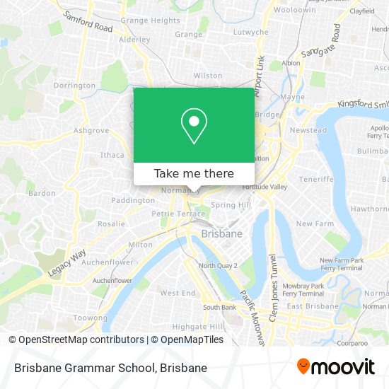 Brisbane Grammar School map